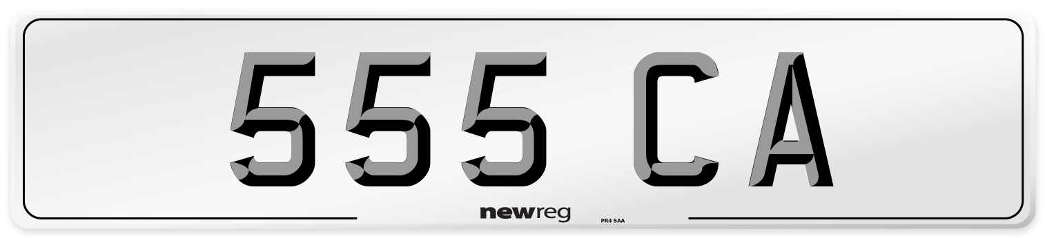 555 CA Number Plate from New Reg